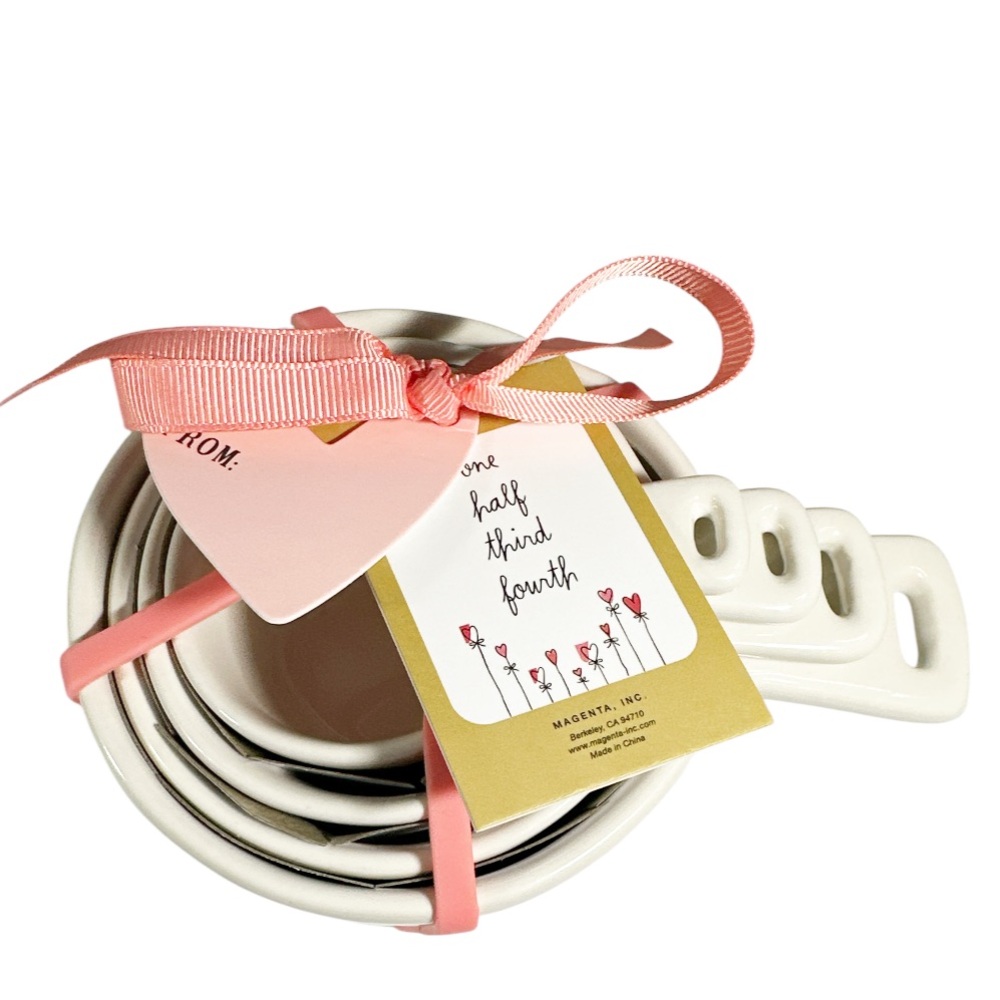 NEW HTF Rae Dunn HEART BALLOON w/Handle Valentine’s Day Measuring Cups Set/4 - Picture 3 of 6